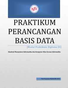 PRAKTIKUM PERANCANGAN BASIS DATA Modul P