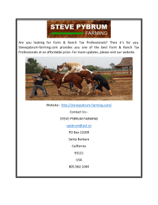 Farm & Ranch Tax Professionals  Stevepybrum-farming