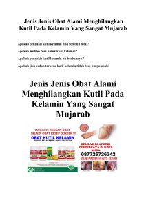 Jenis Jenis Obat Alami Menghilangkan Kutil Pada Kelamin Yang Sangat Mujarab