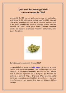 Quels sont les avantages de la consommation de CBD