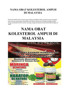 NAMA OBAT KOLESTEROL AMPUH DI MALAYSIA