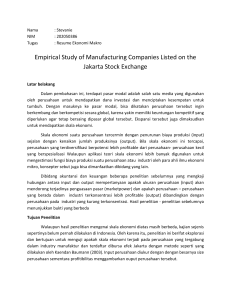 Resume Empirical Study of Manufacturing Companies Listed on the Jakarta Stock Exchange