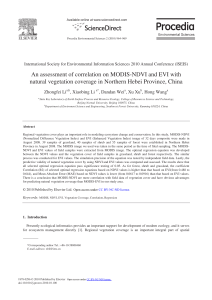 as assessment of corelation on MODIS-NDVI and EVI with natural vegetation coverage in Chine