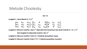 5. Metode Choolesky