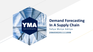 YMA - Demand Forecasting In A Supply Chain