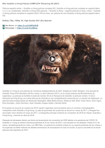 #VER PELICULA 2021~Godzilla vs Kong Completa Online en Español y Latino