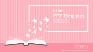 Opened-Book-with-Paper-Cranes-PowerPoint-Templates