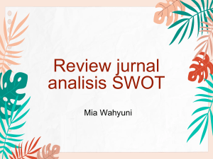 Review jurnal analisis SWOT