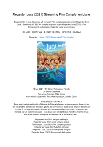 (REGARGER)~! "Luca" 2021 Film Complet en STREAMING-VF et Vostfr Gratuit