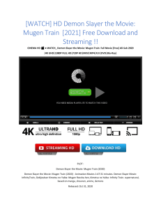 [WATCH] HD Demon Slayer the Movie Mugen Train  [2021] Free Download and Streaming !!