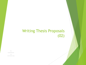 Pertemuan 2 Writing Thesis Proposals 02 S2 2021 (Pertemuan 2 Bu Anik)