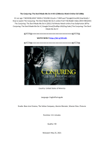 FulL![123MOVIEs] The Conjuring: The Devil Made Me Do It WATCH Online HD 1080p FREE'ENglish