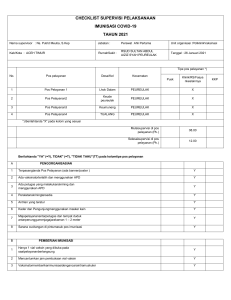 Checklist supervisi pelaksanaan imunisasi COVID-19 RSUD PEUEREULAK