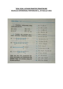 SOAL praktikum kalkulus diferensial Pert II