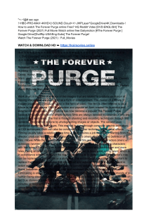 The Forever Purge (2021) Full Movie Stream