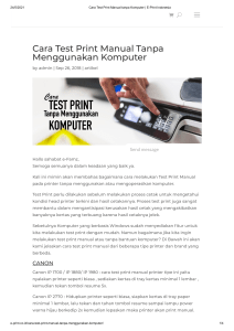 Cara Test Print Manual tanpa Komputer   E-Print Indonesia