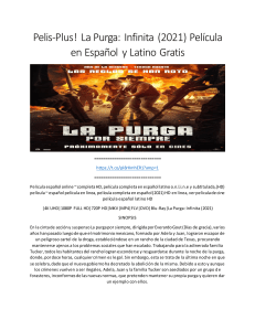 Pelis-Plus! La Purga: Infinita (2021) Película en Español y Latino Gratis