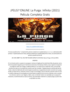 ¡PELIS!~ONLINE La Purga: Infinita (2021) Película Completa Gratis