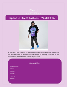 Japanese Street Fashion | YAYUKATA