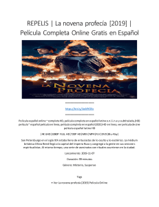 REPELIS | La novena profecía [2019] | Película Completa Online Gratis en Español