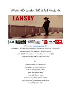 #Watch-HD Lansky (2021) Full Movie 4K