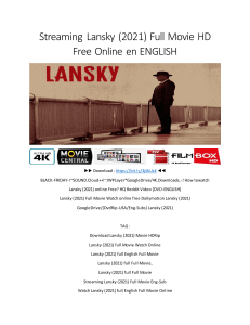 Streaming Lansky (2021) Full Movie HD Free Online en ENGLISH