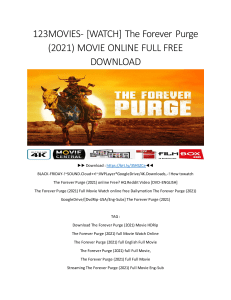 123MOVIES- [WATCH] The Forever Purge (2021) MOVIE ONLINE FULL FREE DOWNLOAD
