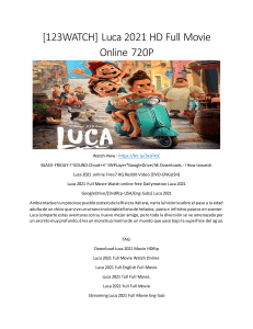 [123WATCH] Luca 2021 HD Full Movie Online 720P