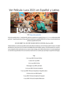 Ver Película Luca 2021 en Español y Latino