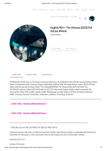 English.HD!   The Virtuoso [2021] Full OnLine #Movie