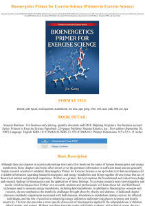 Download In @!PDF Bioenergetics Primer for Exercise Science (Primers in Exercise Science) Read !book !#ePub
