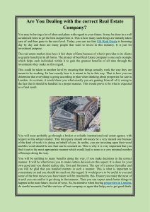 Are You Dealing with the correct Real Estate Company