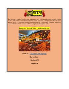 Singapore Betting Sites  Maxbook88.com