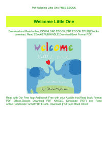 Pdf Welcome Little One FREE EBOOK