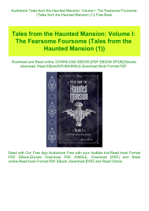 Audiobook Tales from the Haunted Mansion Volume I The Fearsome Foursome (Tales from the Haunted Man