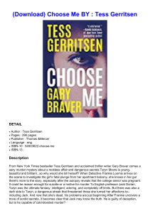  (Download) Choose Me BY : Tess Gerritsen