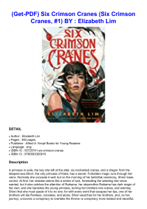  (Download) Six Crimson Cranes (Six Crimson Cranes, #1) BY : Elizabeth Lim