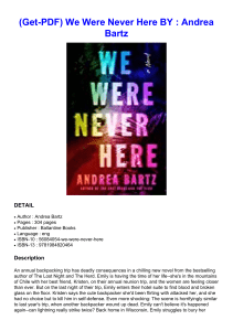 (Get-PDF) We Were Never Here BY : Andrea Bartz