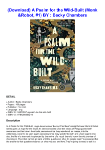 (Get-PDF) A Psalm for the Wild-Built (Monk & Robot, #1) BY : Becky Chambers