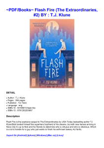 ~PDF/Books~ Flash Fire (The Extraordinaries, #2) BY : T.J. Klune