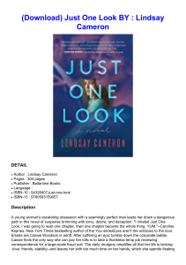  (Download) Just One Look BY : Lindsay Cameron