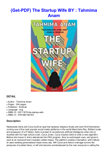 (Get-PDF) The Startup Wife BY : Tahmima Anam