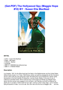 (Get-PDF) The Hollywood Spy (Maggie Hope #10) BY : Susan Elia MacNeal