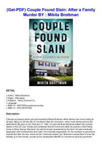 (Get-PDF) Couple Found Slain: After a Family Murder BY : Mikita Brottman