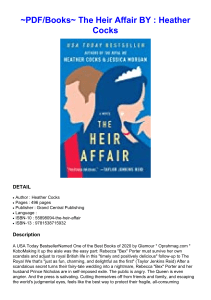 ~PDF/Books~ The Heir Affair BY : Heather Cocks