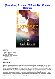  (Download) Exposed (VIP, #4) BY : Kristen Callihan