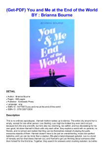 (Get-PDF) You and Me at the End of the World BY : Brianna Bourne