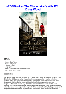 ~PDF/Books~ The Clockmaker’s Wife BY : Daisy Wood