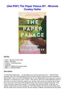 (Get-PDF) The Paper Palace BY : Miranda Cowley Heller