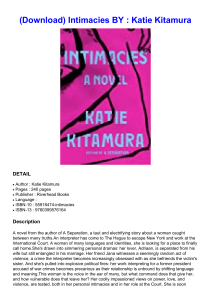  (Download) Intimacies BY : Katie Kitamura